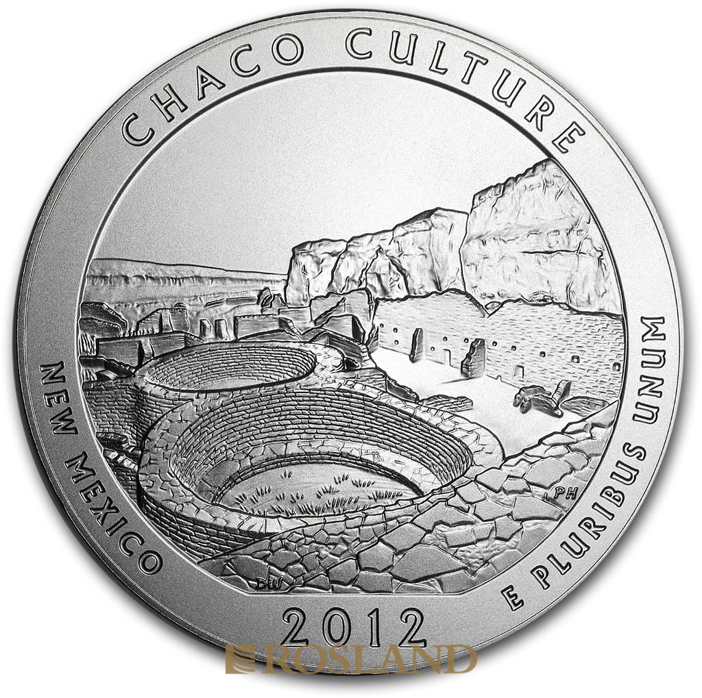 5 Unzen Silbermünze ATB Chaco Culture National Historical Park 2012 P (Box, Zertifikat)