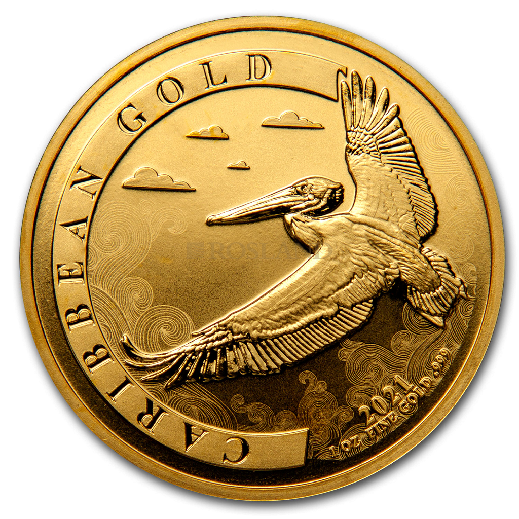 1 Unze Goldmünze Barbados Pelikan 2021 (Box, Zertifikat) 