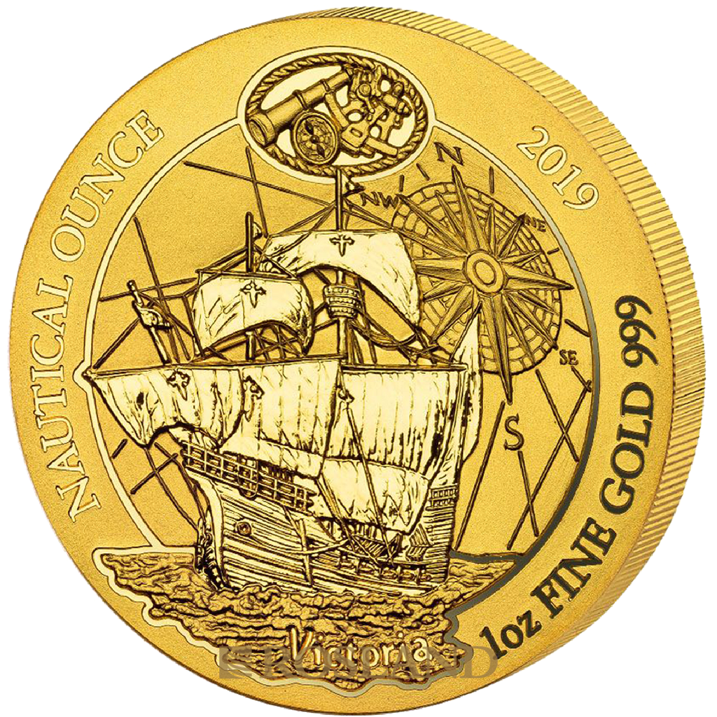 1 Unze Goldmünze Ruanda Nautical Victoria 2019