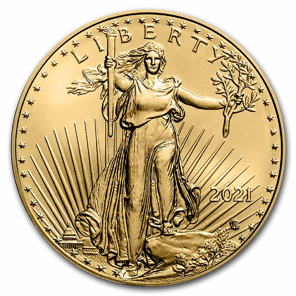 1/2 Unze Goldmünze American Eagle 2021 *NEUES DESIGN*