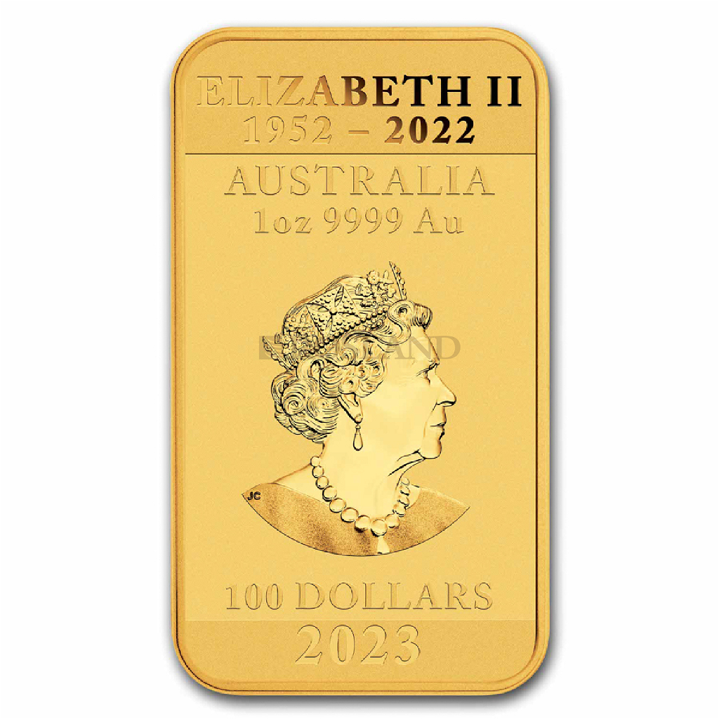 1 Unze Goldmünze Perth Mint Drache Rechteckig 2023