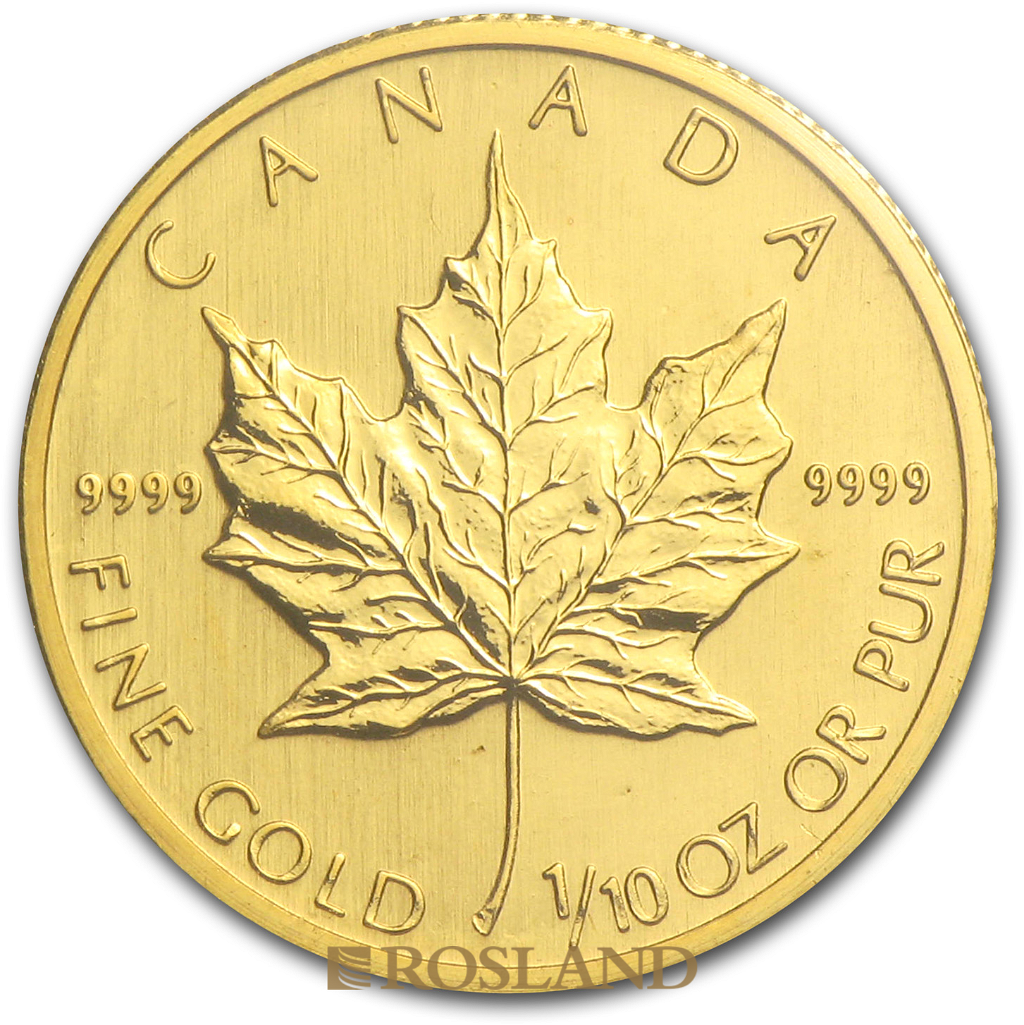 1/10 Unze Goldmünze Kanada Maple Leaf 2008