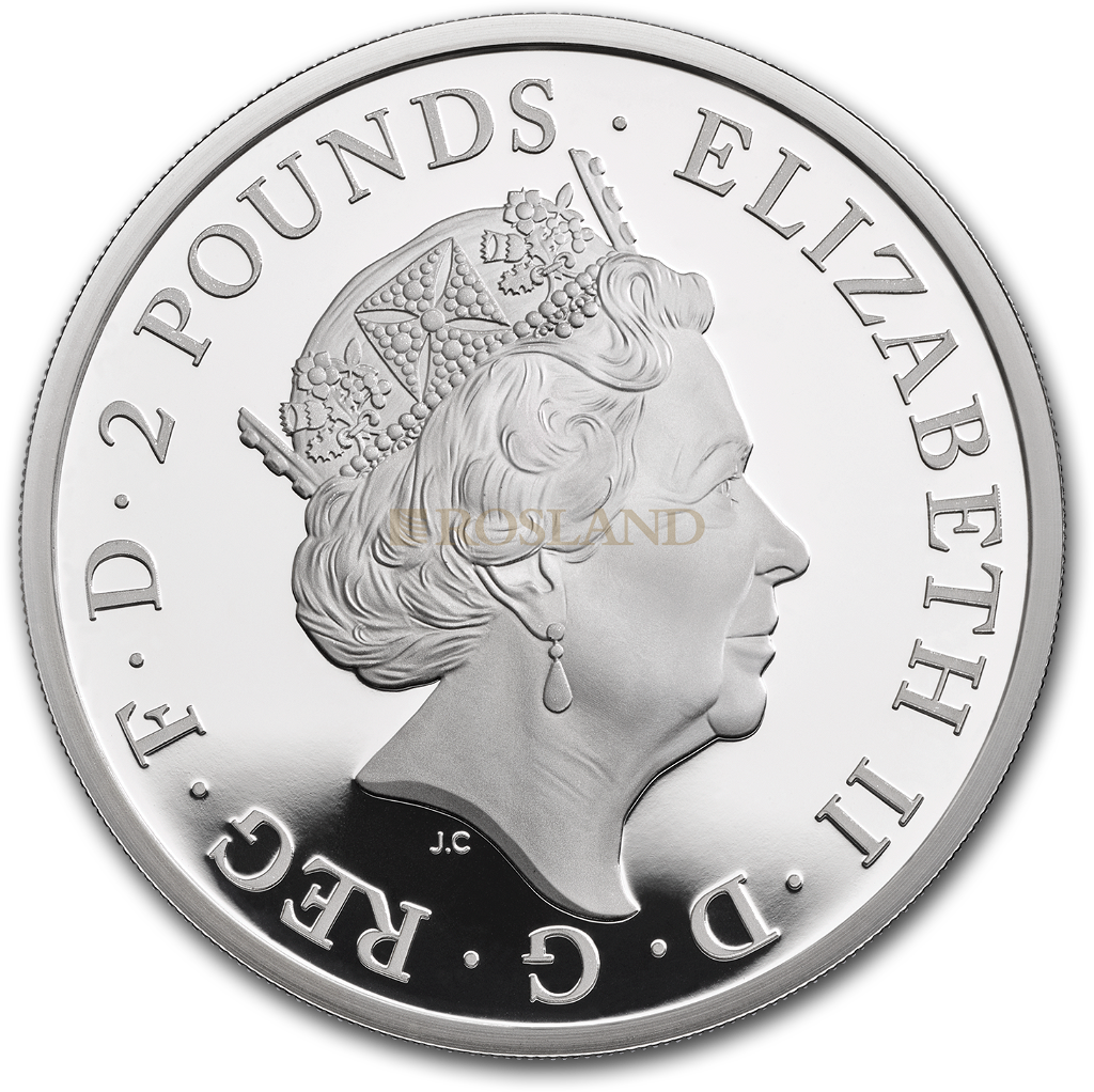 1 Unze Silbermünze Great Britain Jahr der Ratte 2020 PP (Box, Zertifikat)
