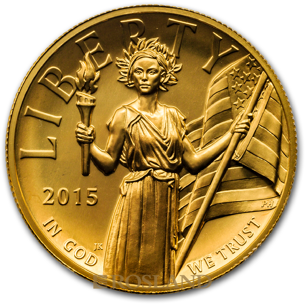 1 Unze Goldmünze American Liberty 2015 PCGS MS-70 (HR, FS)