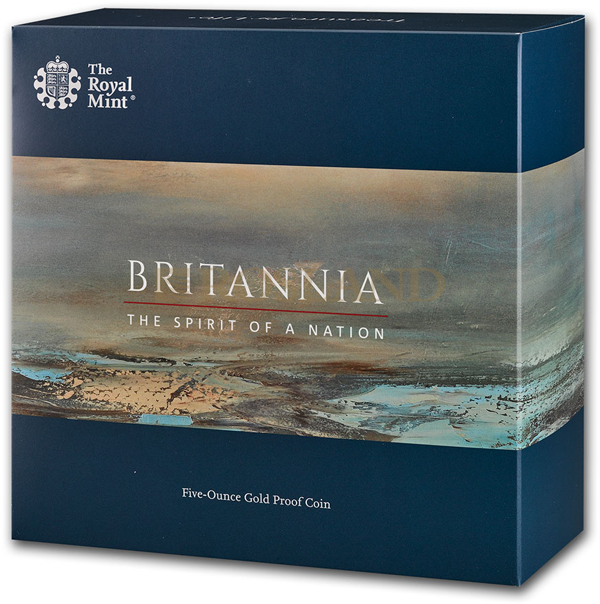 5 Unzen Goldmünze Britannia 2020 PP (Box, Zertifikat)