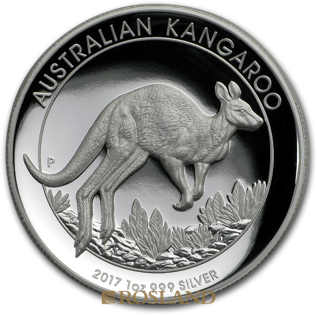 1 Unze Silbermünze Känguru 2017 PP (HR, Box, Zertifikat)