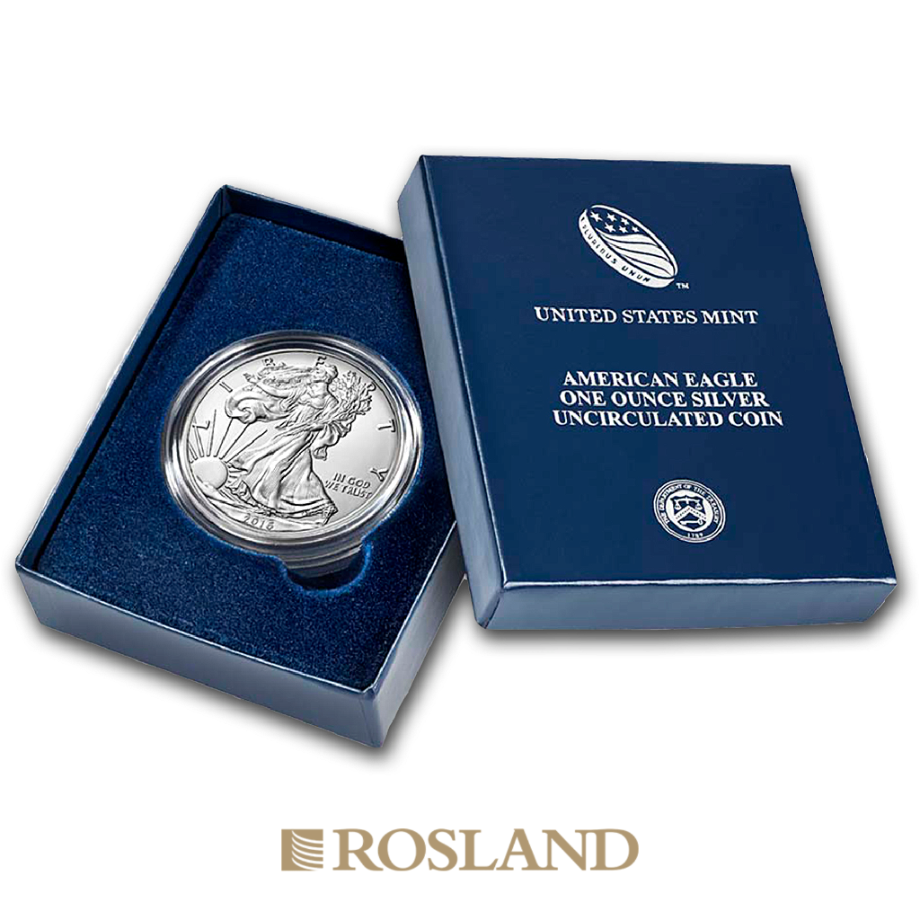1 Unze Silbermünze American Eagle 2016 (W) Matt (Box, Zertifikat)