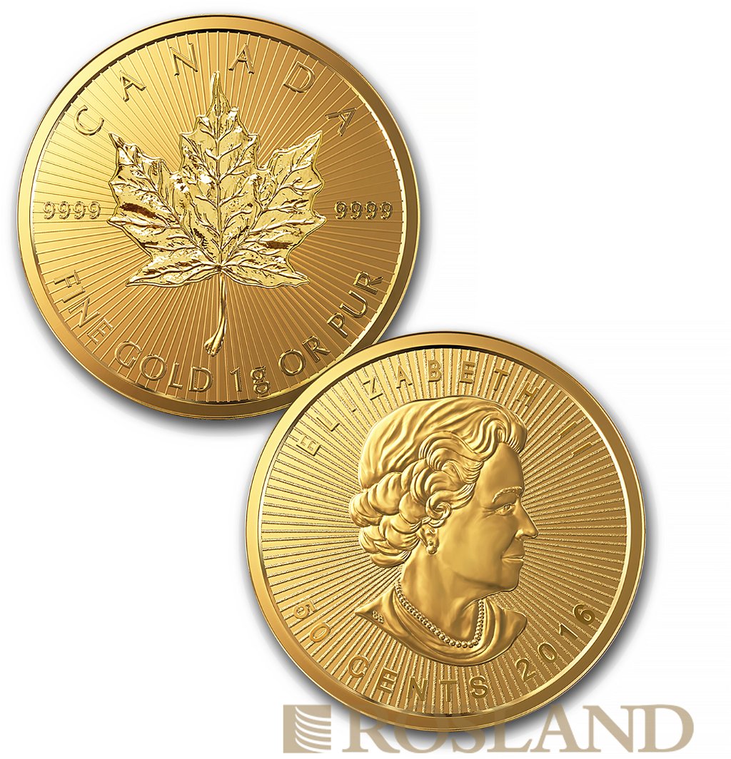 8x1 Gramm Goldmünze Kanada Maple Leaf 2016 (Maplegram8™)