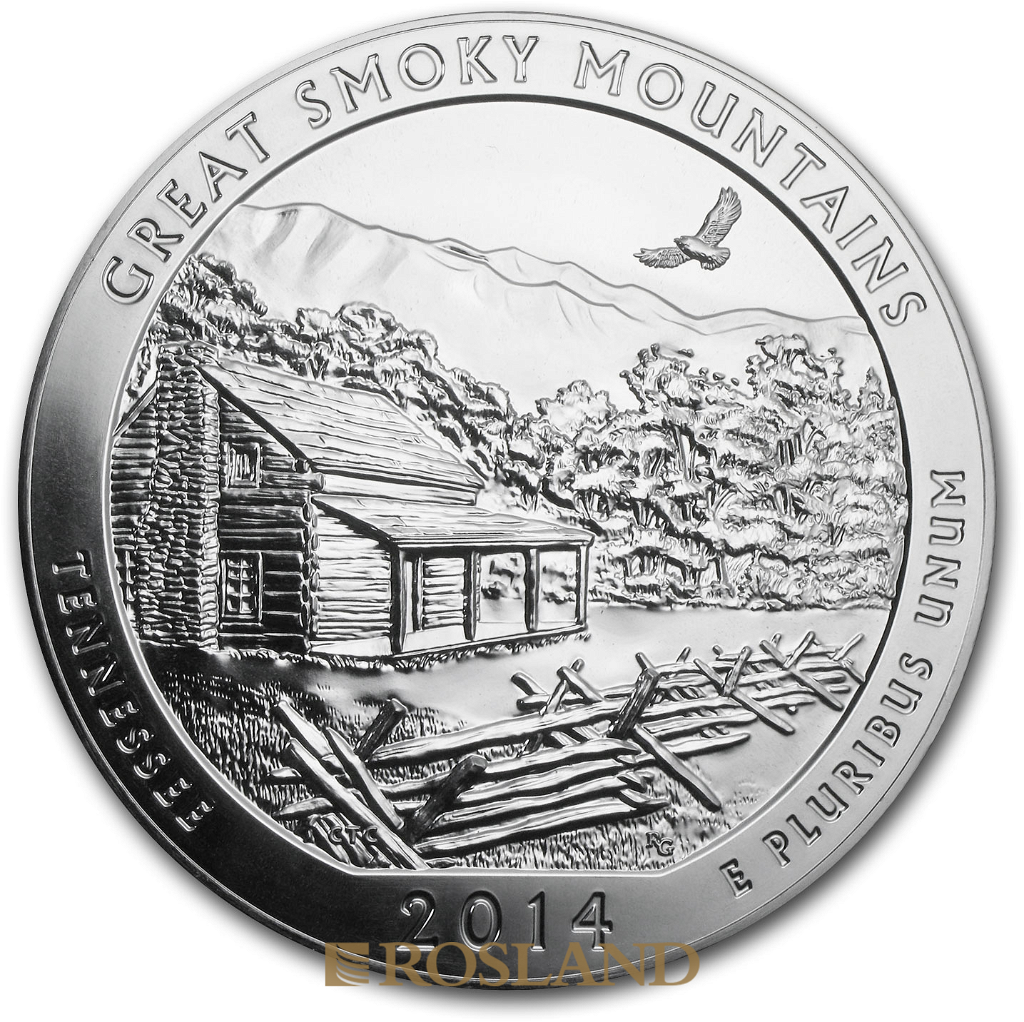 5 Unzen Silbermünze ATB Great Smoky Mountains National Park 2014