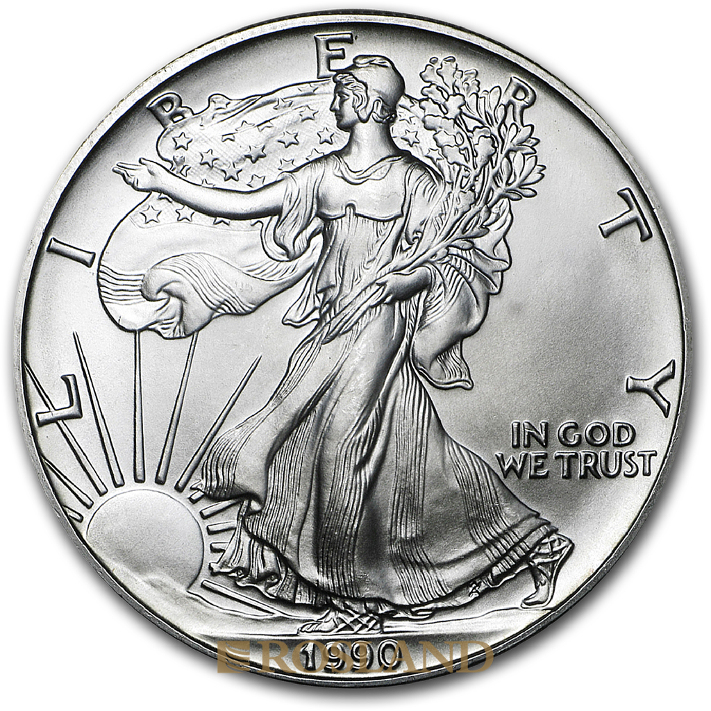 1 Unze Silbermünze American Eagle 1990