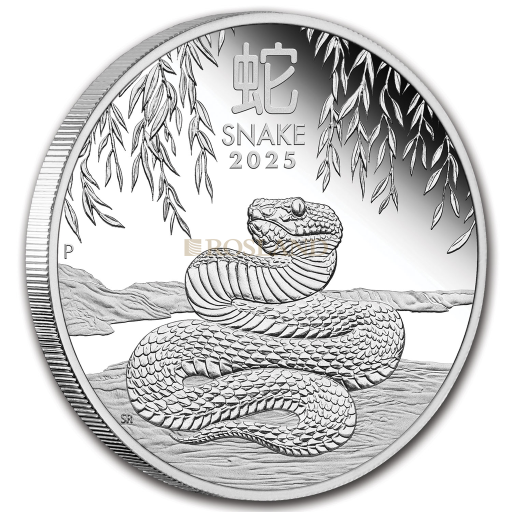 1 Unze Silbermünze Lunar 3 Ochse 2025 PP (Box, Zertifikat)