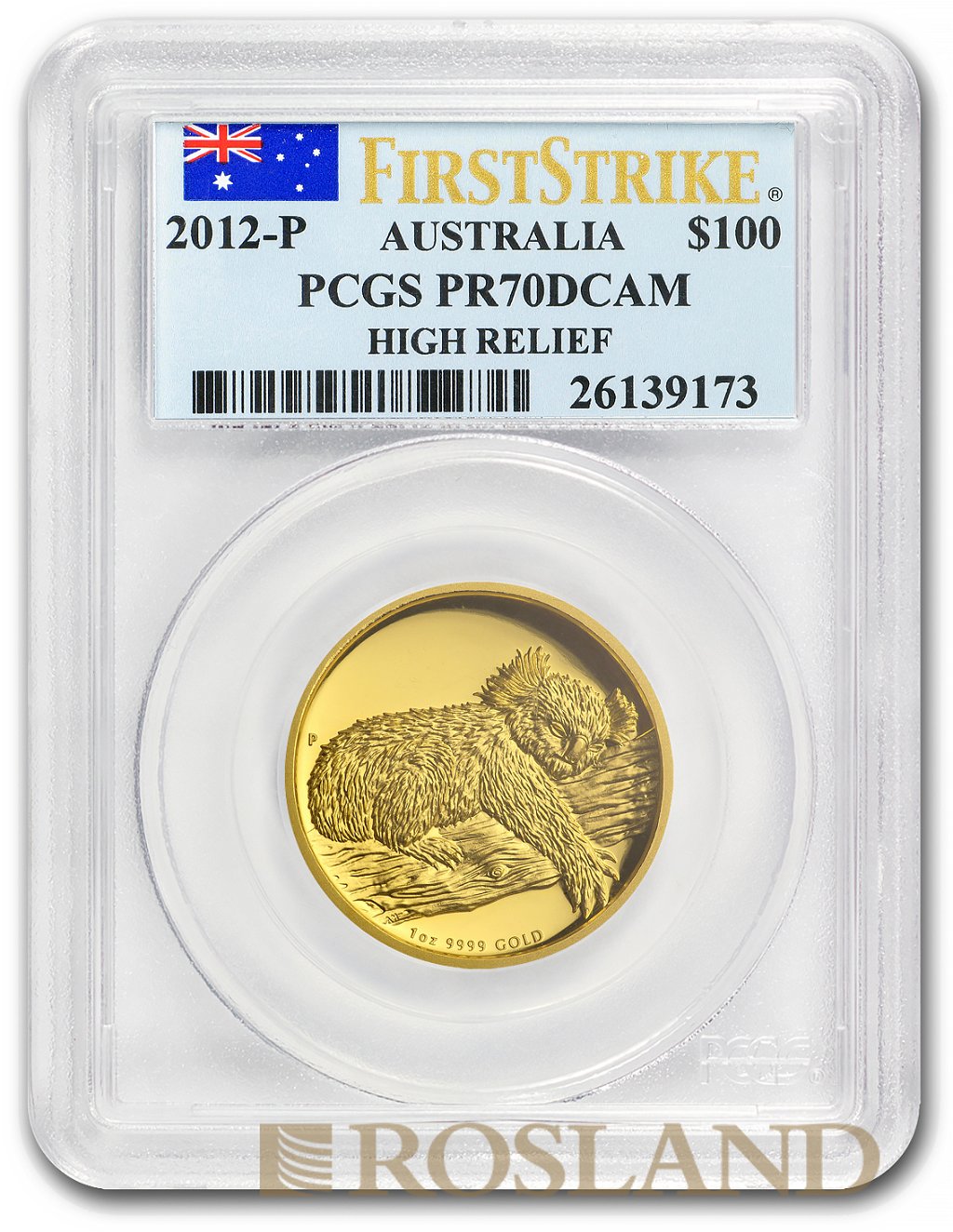1 Unze Goldmünze Australien Koala 2012 PP PCGS PR-70 First Strike