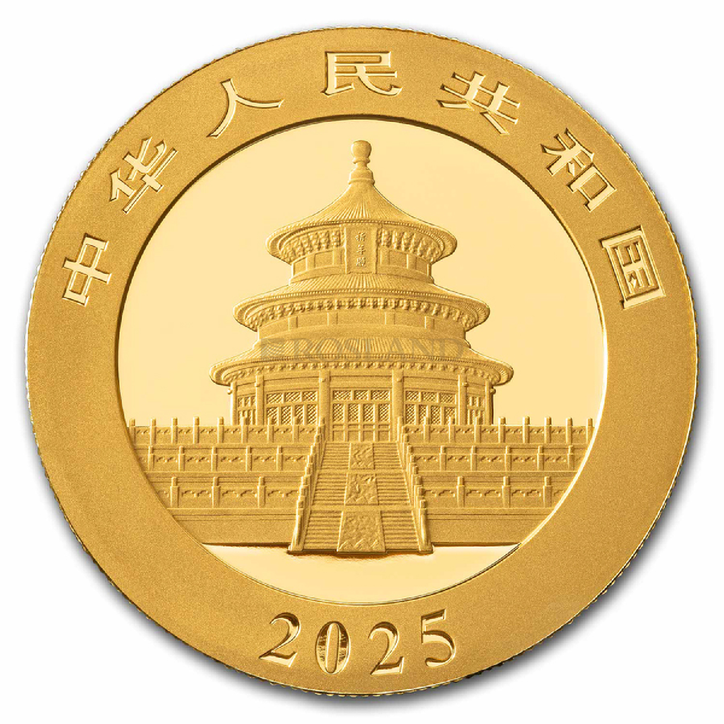 8 Gramm Goldmünze China Panda 2025