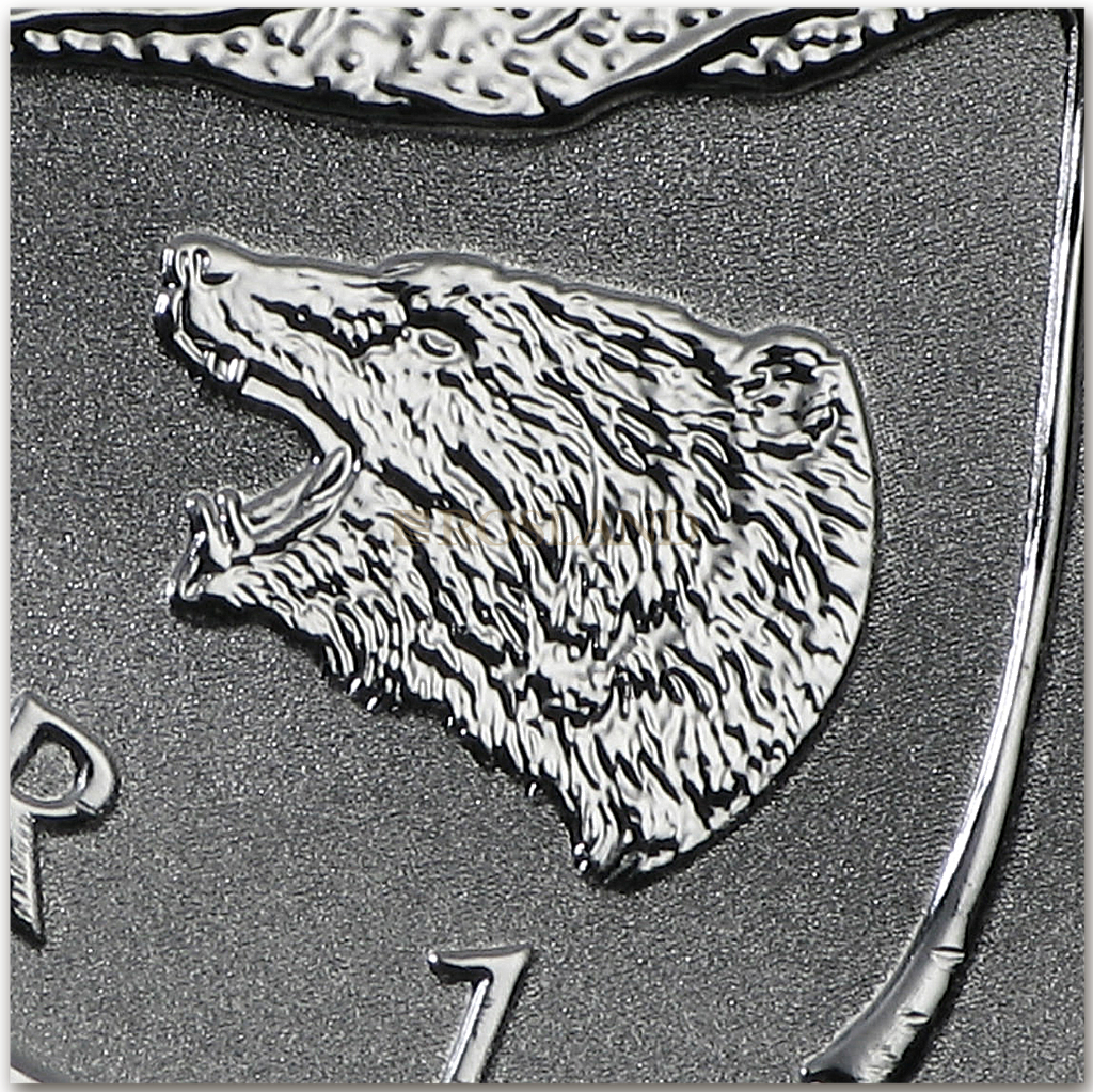 1 Unze Silbermünze Kanada Maple Leaf Grizzly 2016 PP (Reverse Proof)