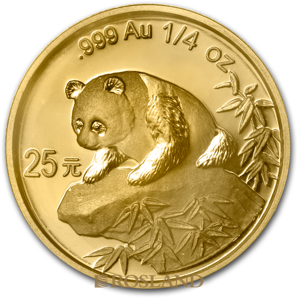1/4 Unze Goldmünze China Panda 1999 (Großer Jahrgang)