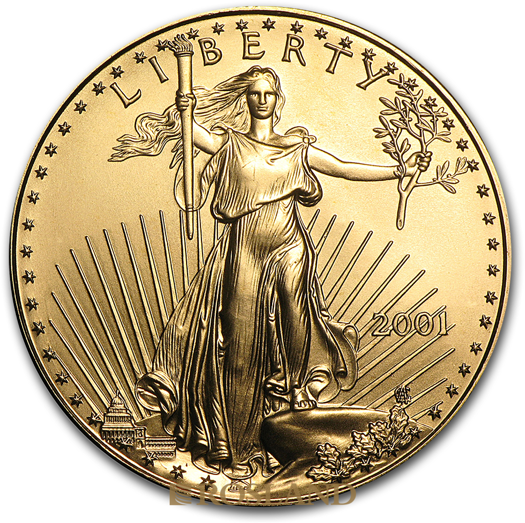 1 Unze Goldmünze American Eagle 2001
