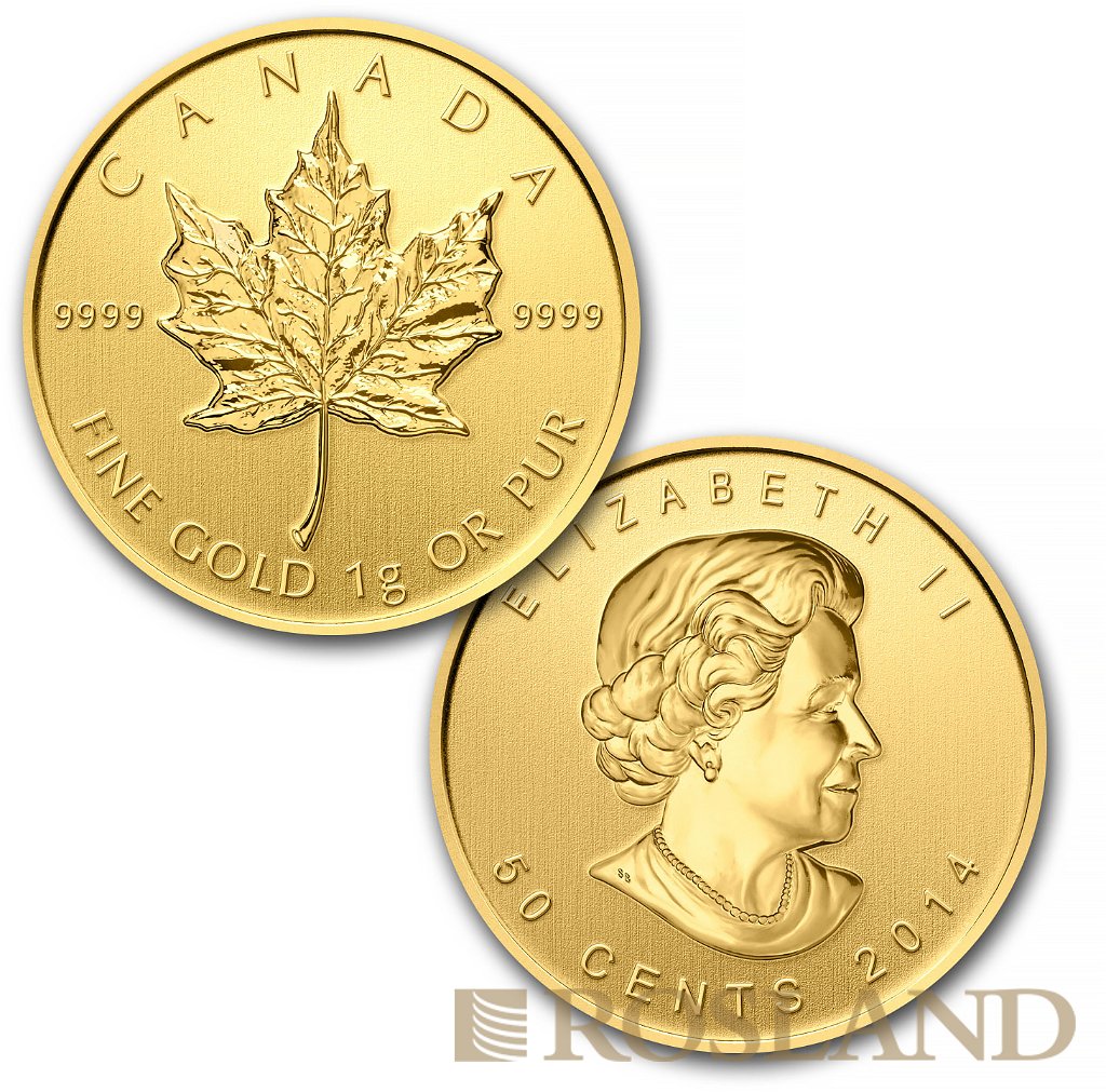 25x1 Gramm Goldmünze Maple Leaf 2014 (Maplegram25™)