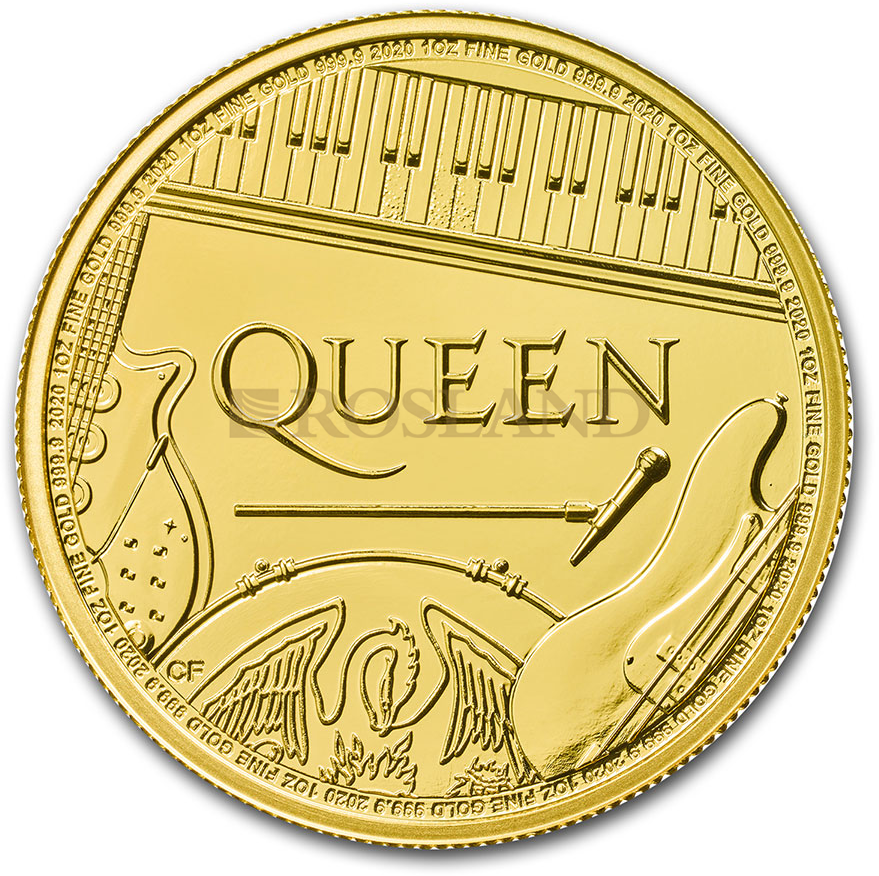 1 Unze Goldmünze GB Musiklegenden - Queen 2020