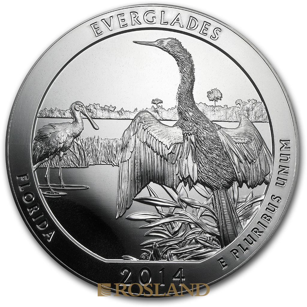 5 Unzen Silbermünze ATB Everglades National Park 2014