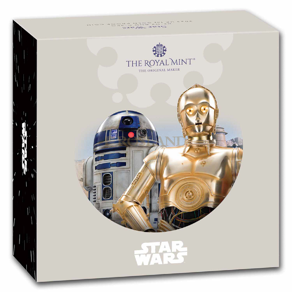 1 Unze Goldmünze Great Britain Star Wars R2-D2 and C-3PO PP (Box, Zertifikat)