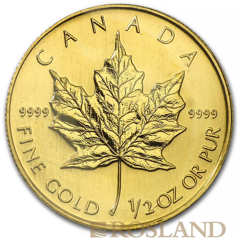 1/2 Unze Goldmünze Kanada Maple Leaf 2002