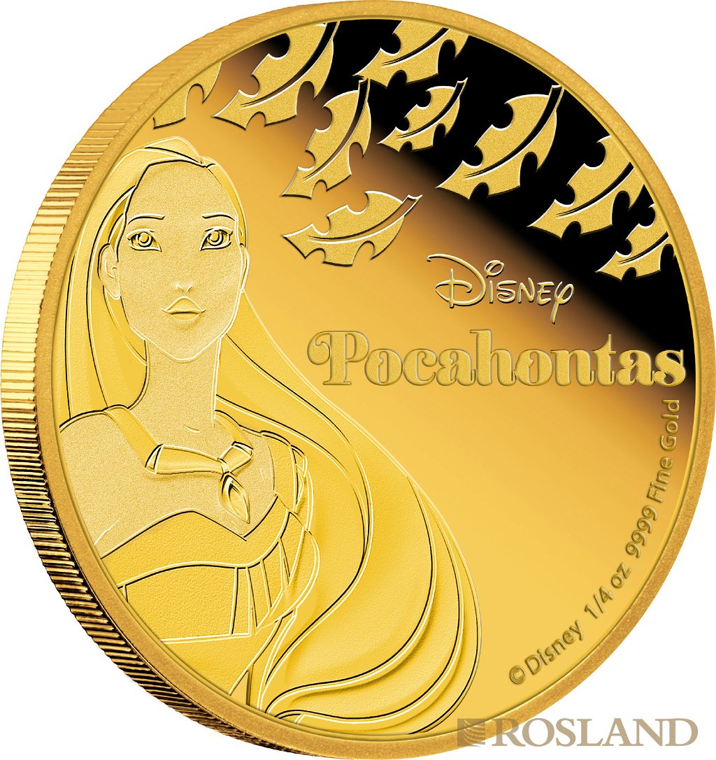 1/4 Unze Goldmünze Disney© Pocahontas 2016 PP (Box, Zertifikat)