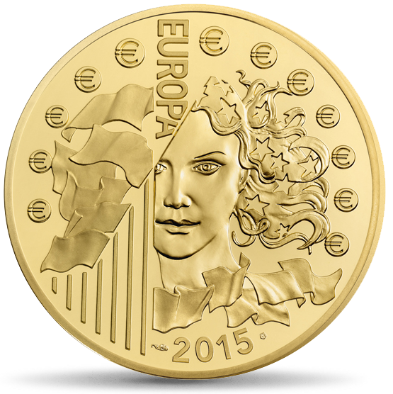 1/4 Unze Goldmünze 70 Jahre Frieden in Europa 2015 50€