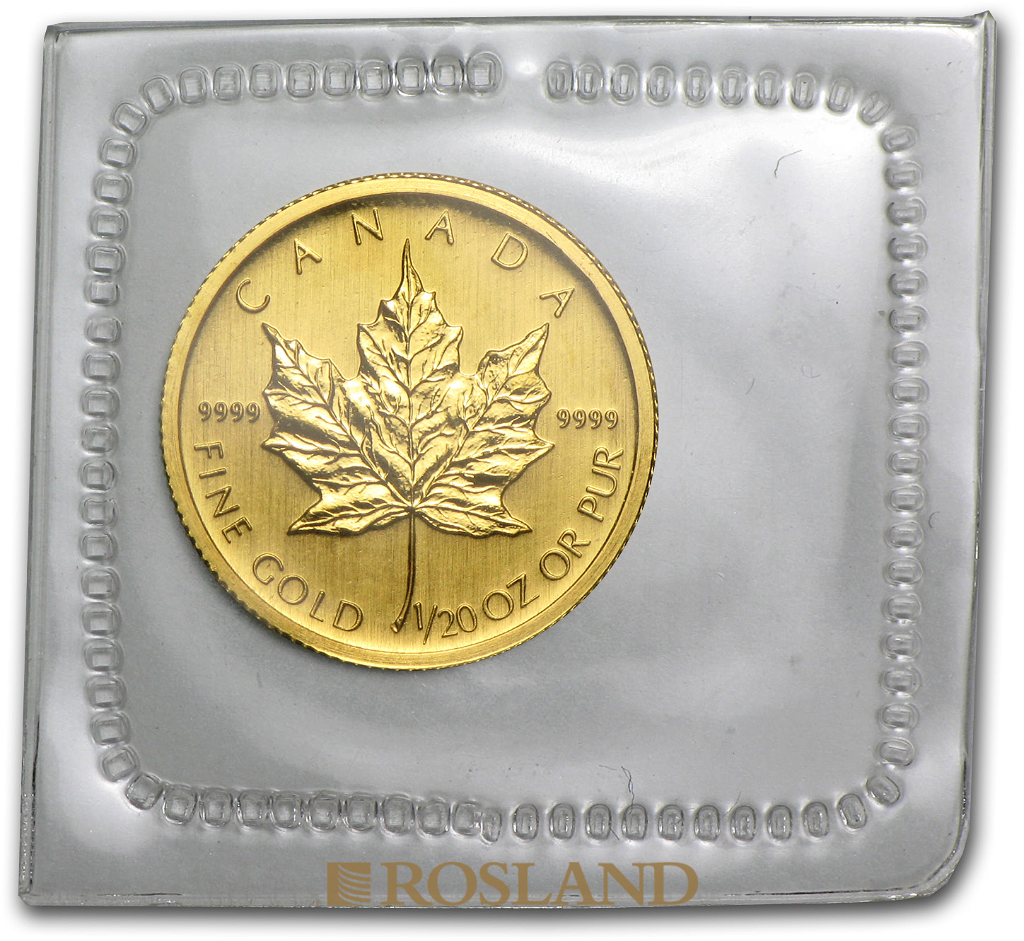 1/20 Unze Goldmünze Kanada Maple Leaf 2008