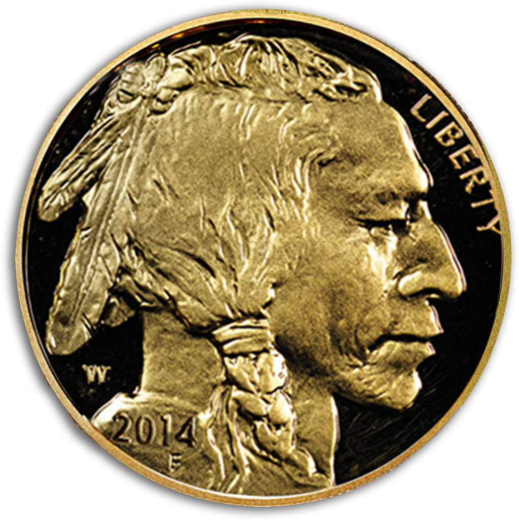 1 Unze Goldmünze American Buffalo 2014 PP (Box, Zertifikat)