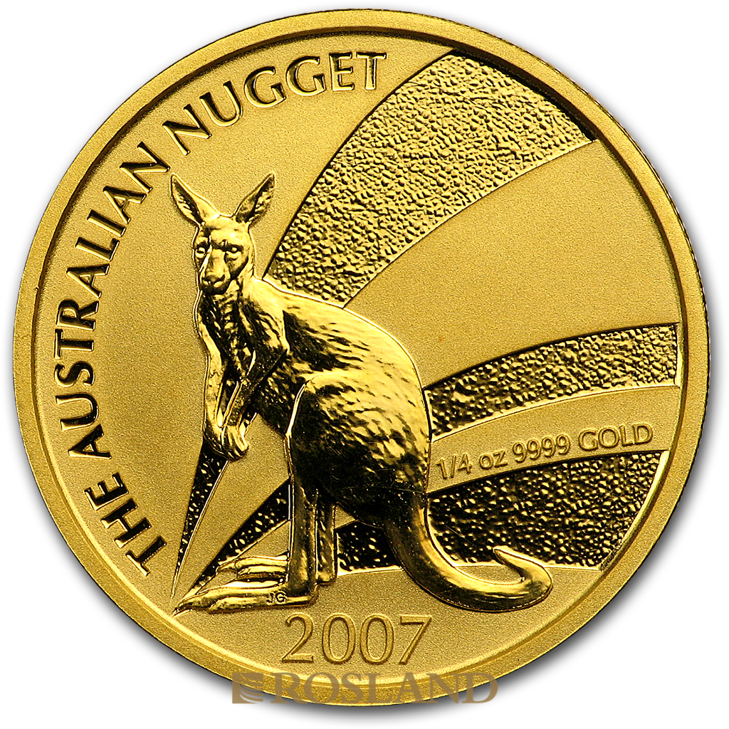 1/4 Unze Goldnugget Australien Känguru 2007