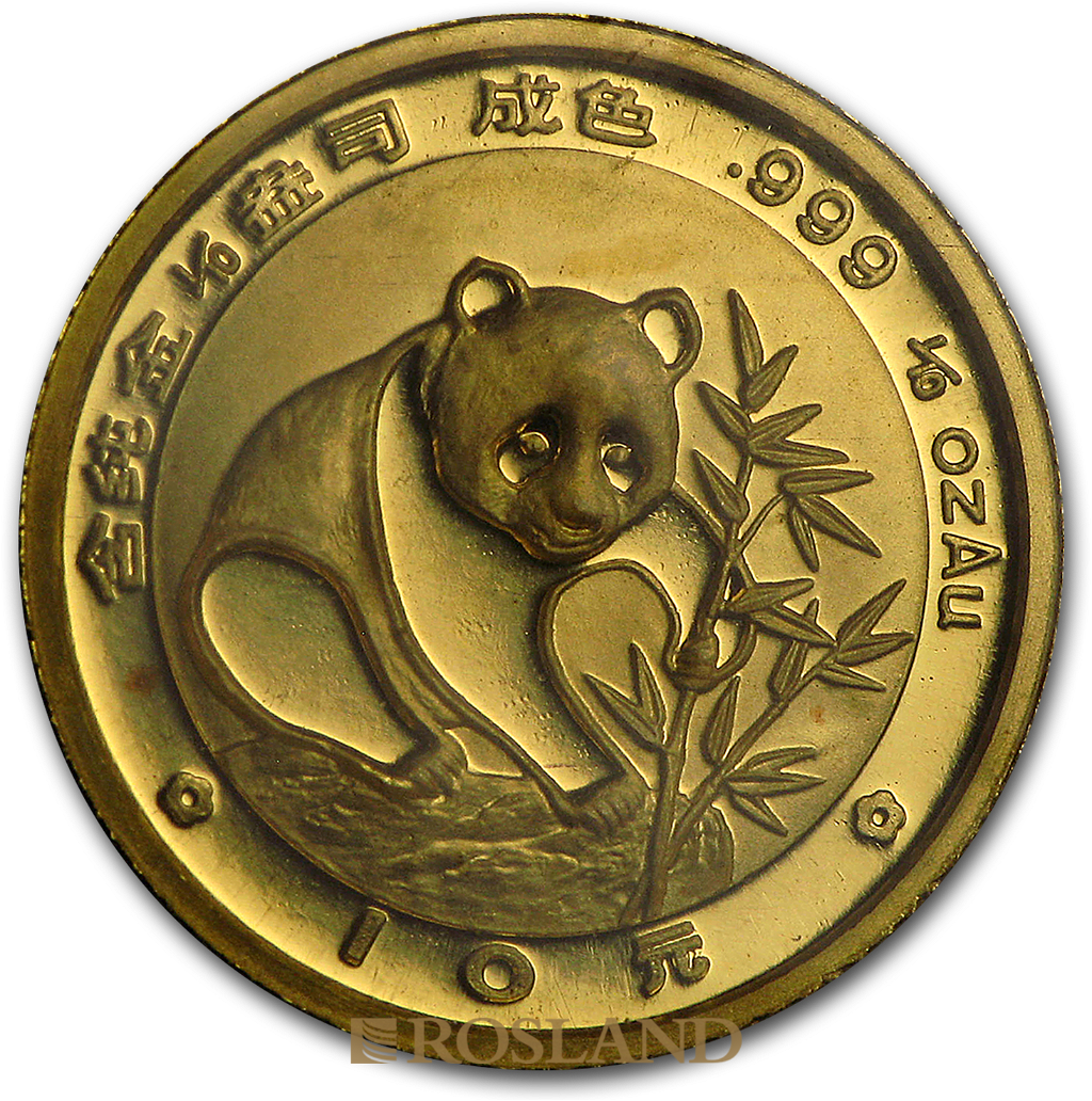 1/10 Unze Goldmünze China Panda 1988