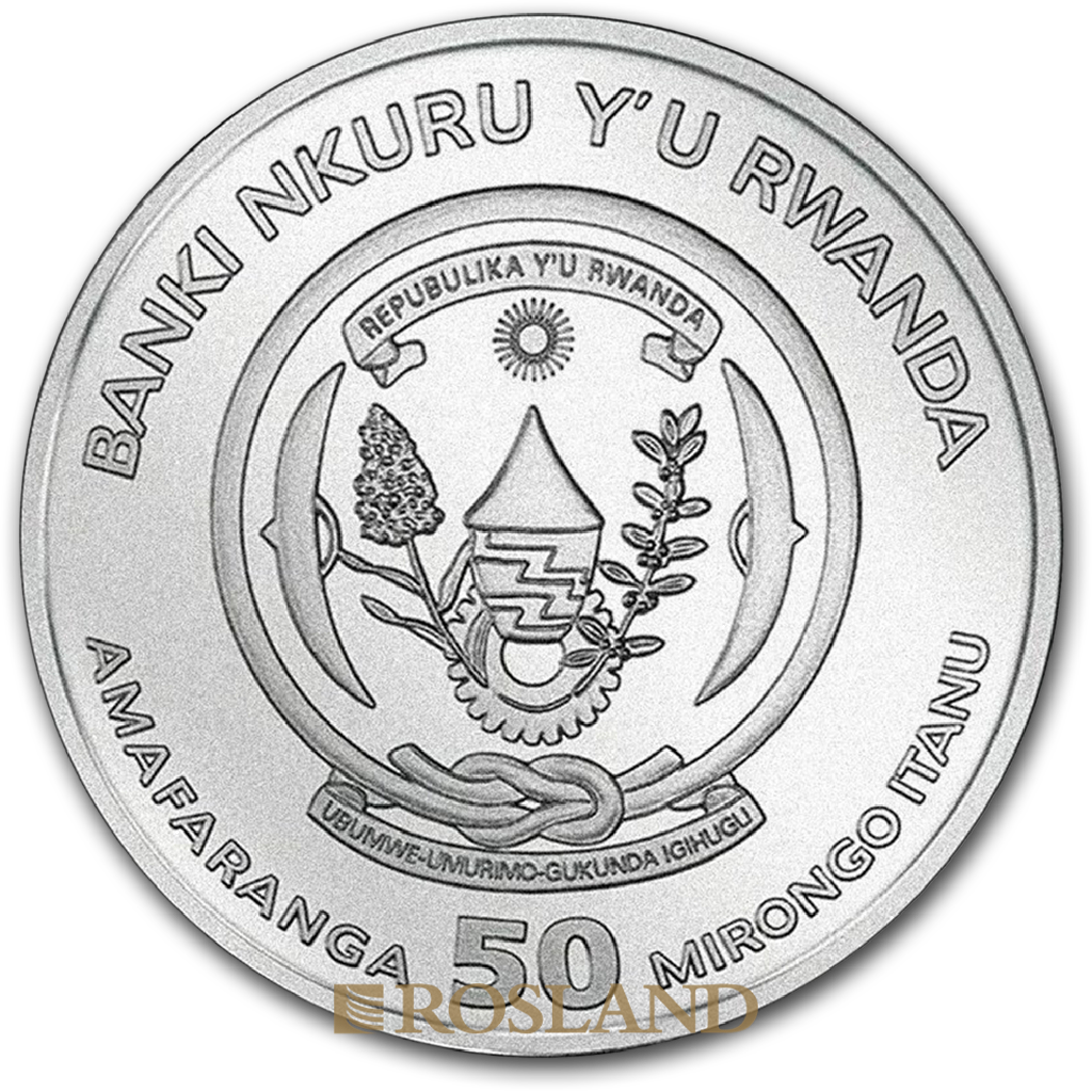 1 Unze Silbermünze Ruanda Wildlife Erdmännchen 2016