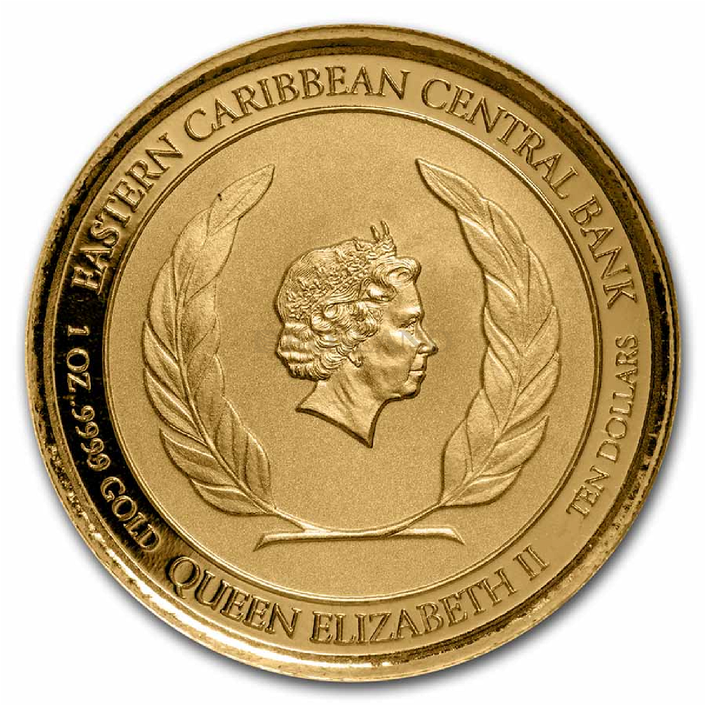 1 Unze Goldmünze EC8  St. Lucia Botanical Gardens 2021 (Blister, Zertifikat)