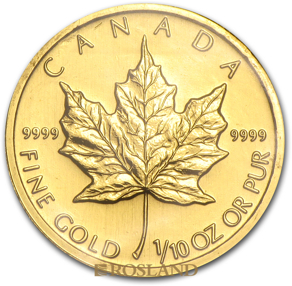 1/10 Unze Goldmünze Kanada Maple Leaf 1995