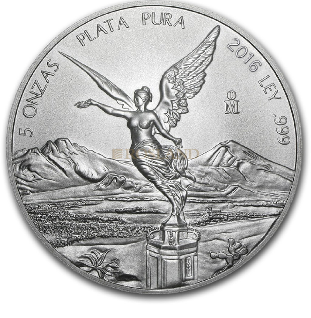 5 Unzen Silbermünze Mexican Libertad 2016