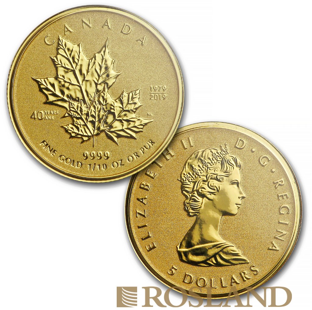 4 Goldmünzen Fractional Maple Leaf Set 2019 PP 40 Jahre Jubiläum