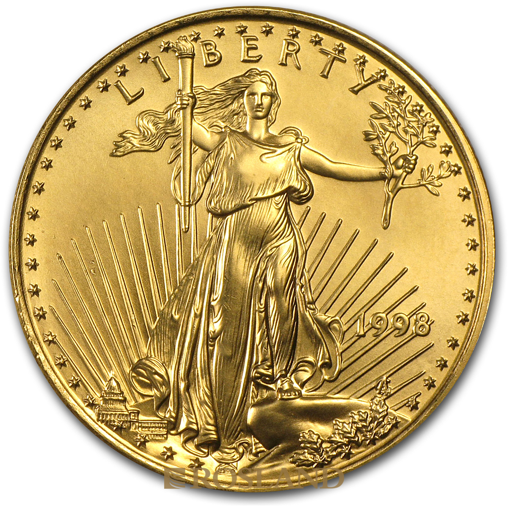 1/2 Unze Goldmünze American Eagle 1998