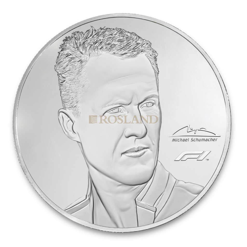 2,5 Unzen Silbermünze Michael Schumacher 2020 PP (Box, Zertifikat)