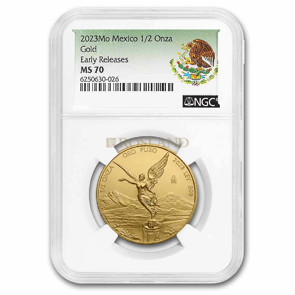 1/2 Unze Goldmünze Mexican Libertad 2023 NGC MS-70 Early Release