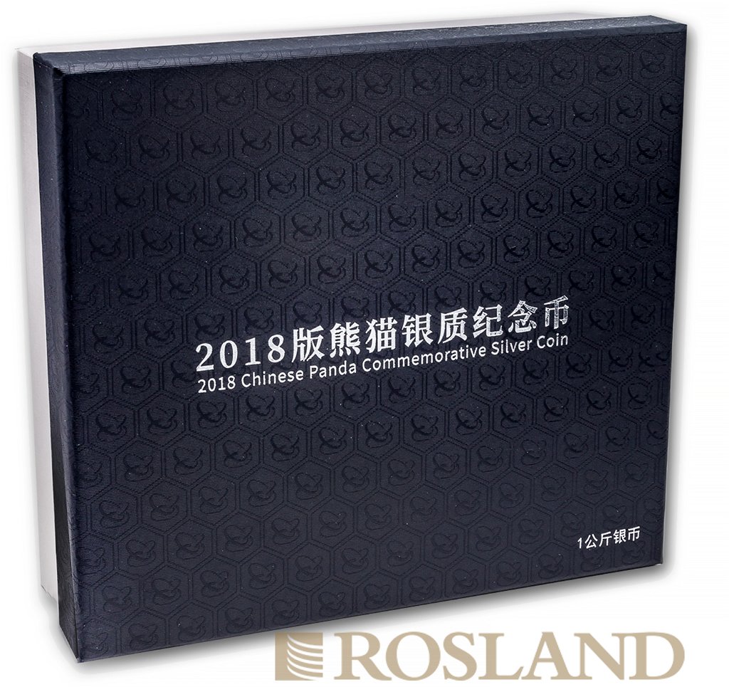 1 Kilogramm Silbermünze China Panda 2018 PP (Box, Zertifikat)