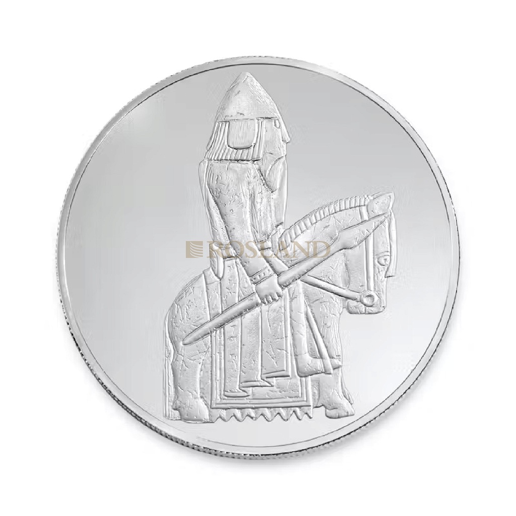 2,5 Unzen Silbermünze PAMP Britisches Museum Lewis Chessmen - The Knight 2021 (PP, Zertifikat)