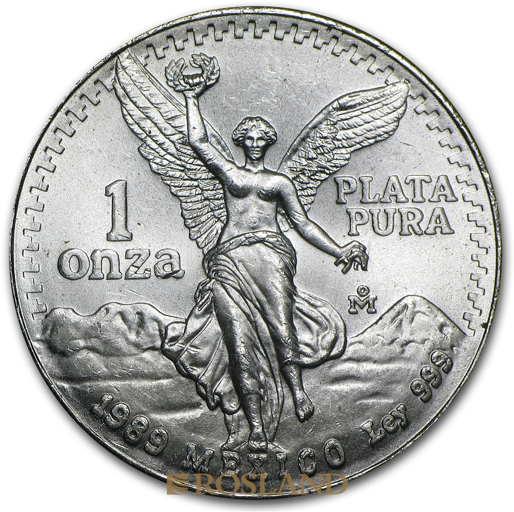 1 Unze Silbermünze Mexican Libertad 1989