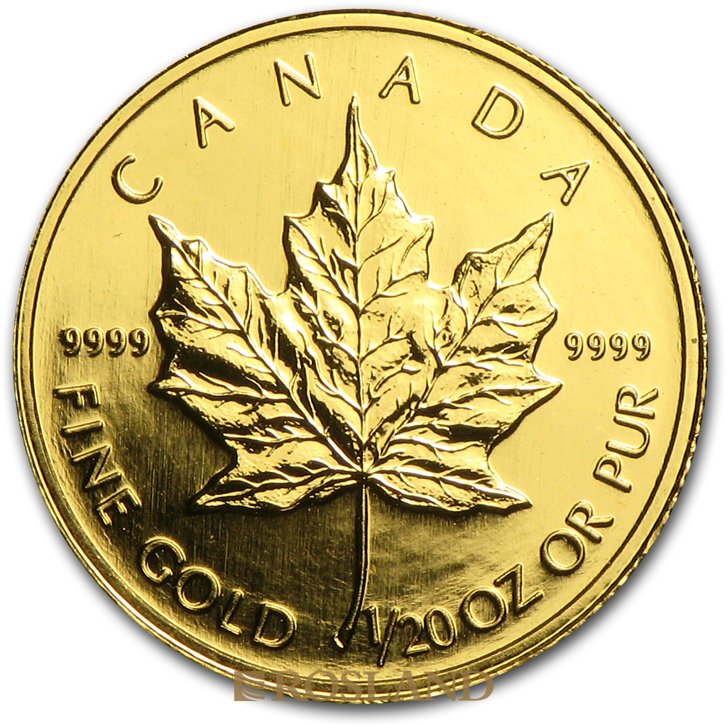 1/20 Unze Goldmünze Kanada Maple Leaf 1998
