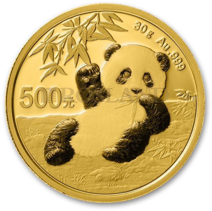30 Gramm Goldmünze China Panda 2020