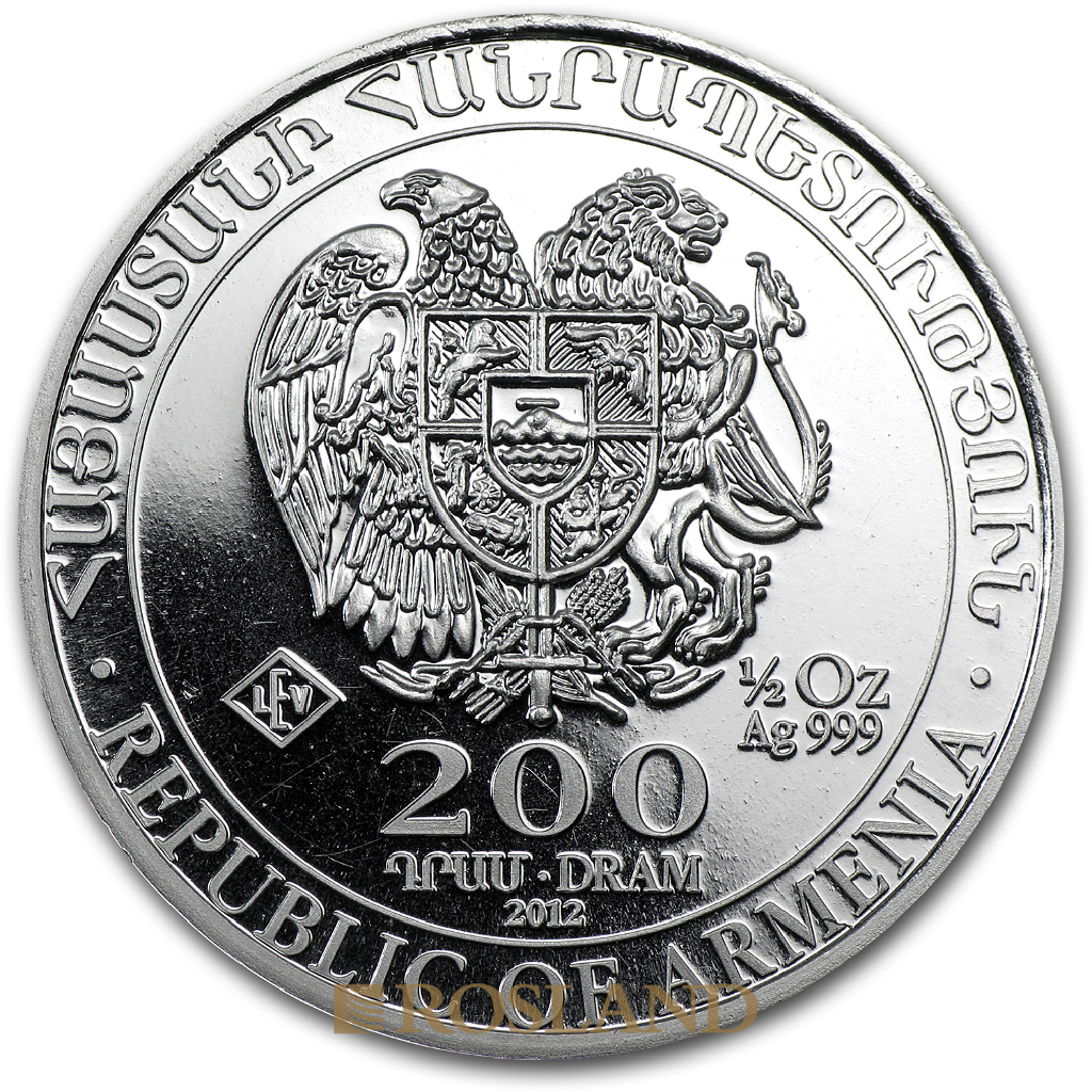1/2 Unze Silbermünze Armenien Arche Noah 2012