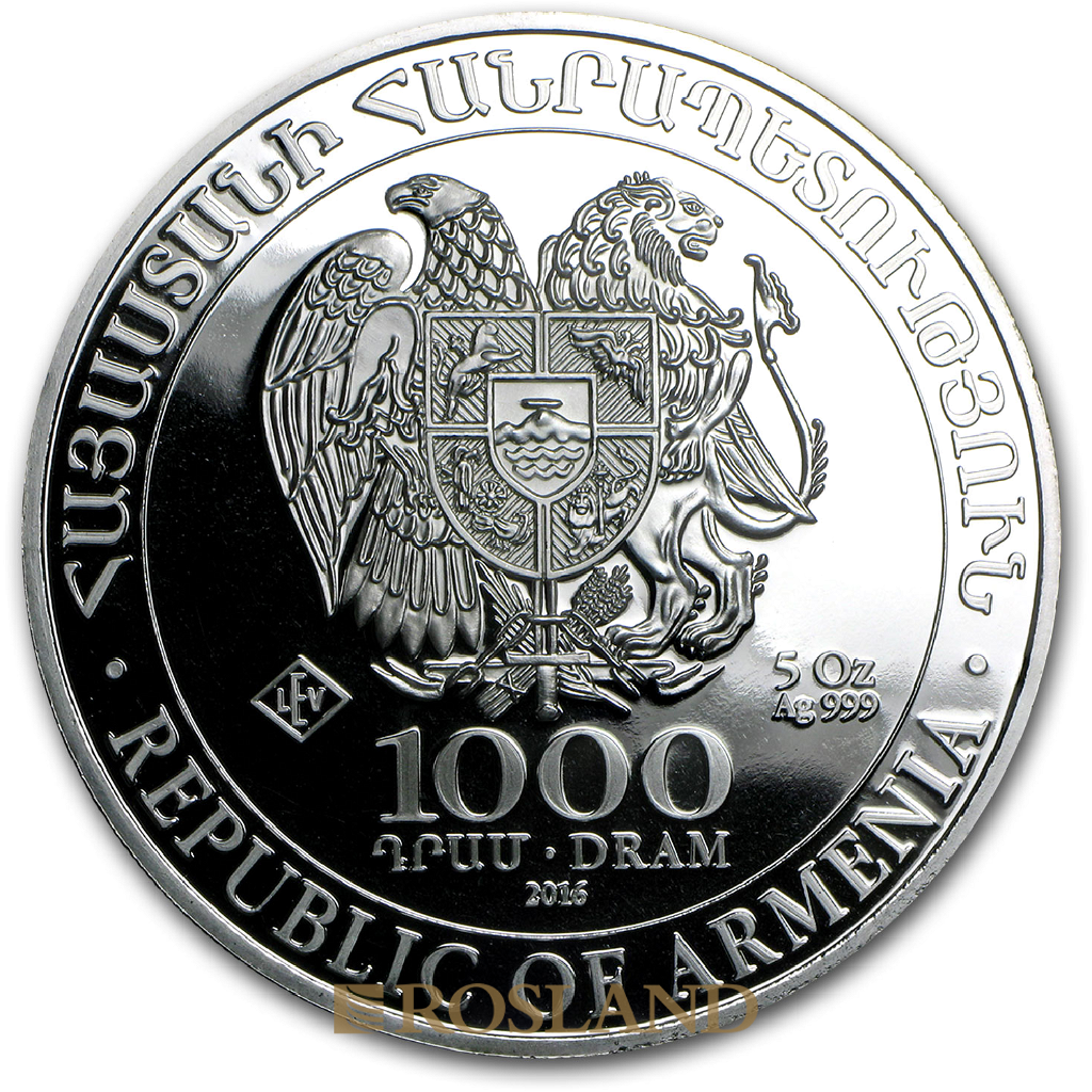 5 Unzen Silbermünze Armenien Arche Noah 2016
