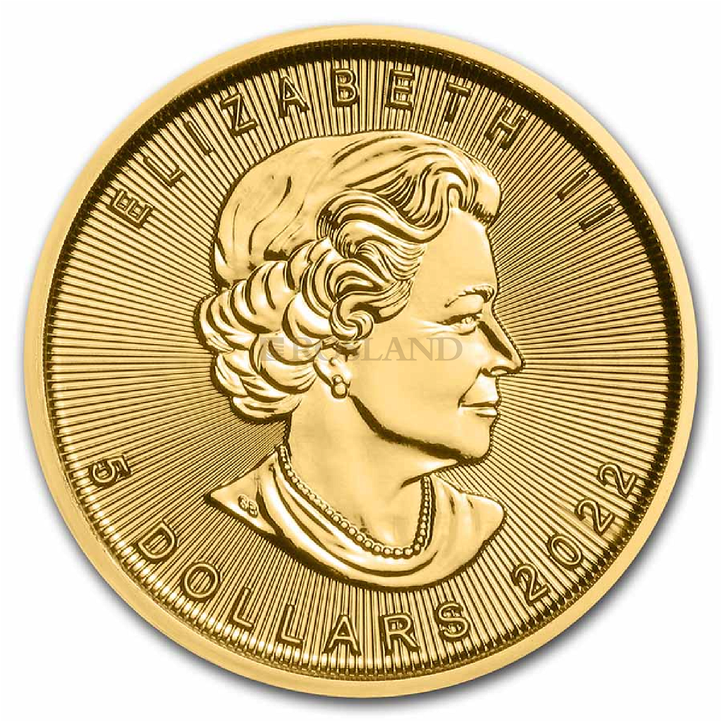 1/10 Unze Goldmünze Kanada Maple Leaf 2022