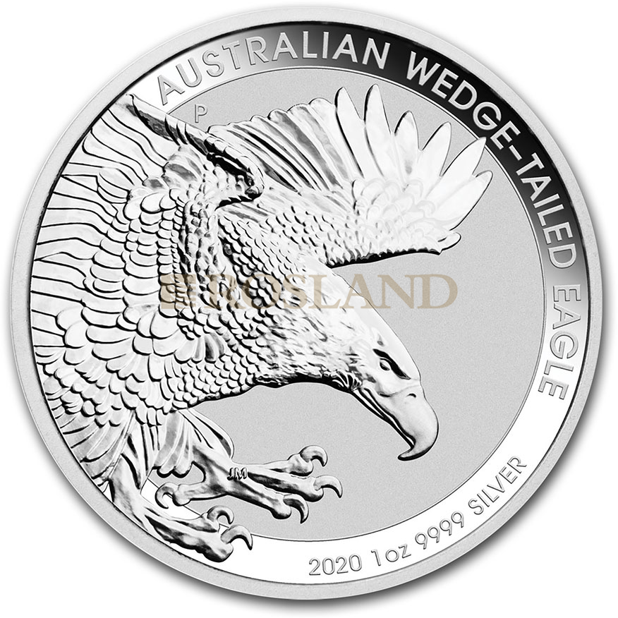 1 Unze Silbermünze Wedge Tailed Eagle 2020