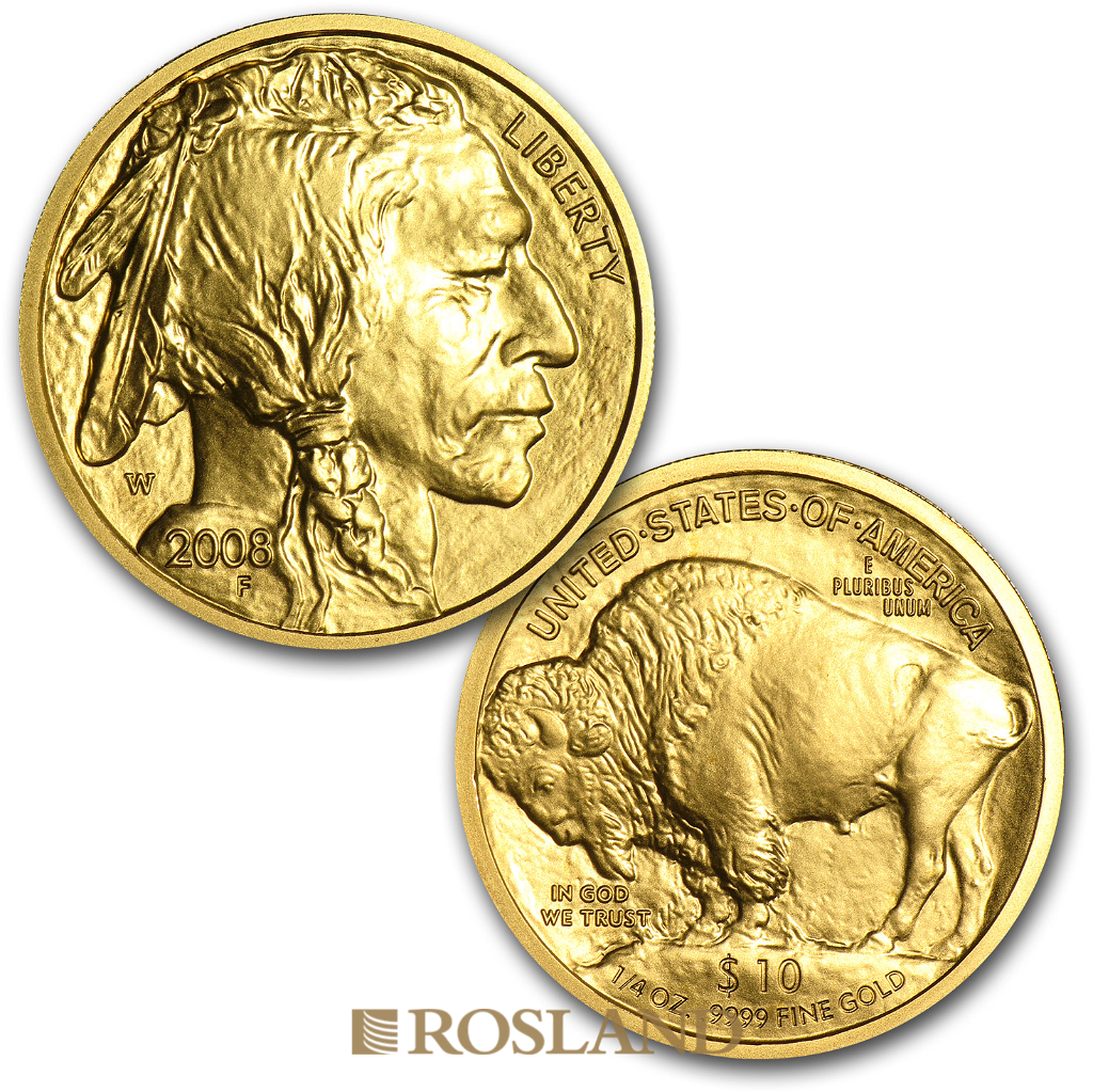 1,85 Unzen 4 Goldmünzen Set American Buffalo 2008