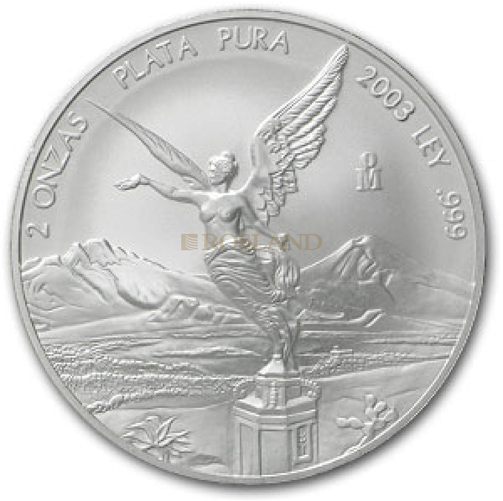 2 Unzen Silbermünze Mexican Libertad 2003
